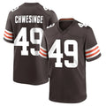 C.Browns #49 Carson Schwesinger Player Brown Home Game Edoa Stitched Jerseys