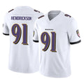 B.Ravens #91 Trey Hendrickson Player White Vapor F.U.S.E. Limited Edoa Stitched Jerseys