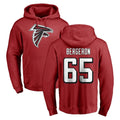 A.Falcons #65 Matthew Bergeron Player Red Pullover Hoodies Home Game Edoa Stitched Jerseys