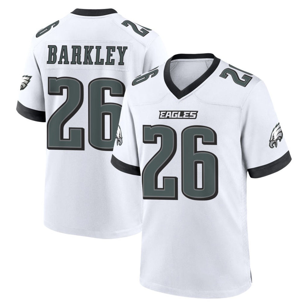 P.Eagles #26 Saquon Barkley Player White Game Home Edoa Stitched Jerseys