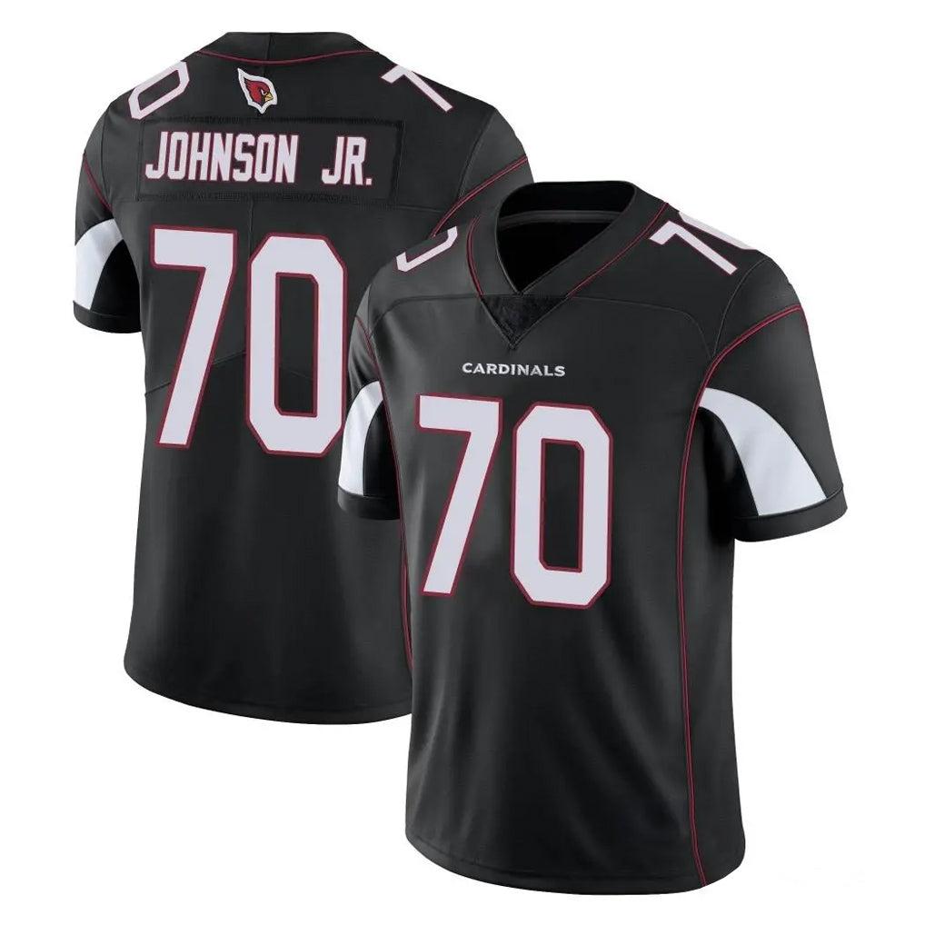 A.Cardinals #70 Paris Johnson Jr. Player Black Vapor Limited Home Game Edoa Stitched Jerseys