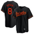 B.Orioles #8 Cal Ripken Player Black Home Game Edoa Stitched Jerseys