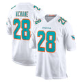 M.Dolphins #28 De'Von Achane Player White Limited Home Game Edoa Stitched Jerseys