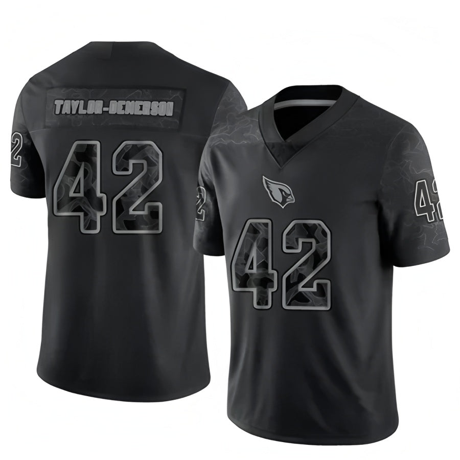 A.Cardinals #42 Dadrion Taylor-Demerson Player Black RFLCTV Limited Edoa Stitched Jerseys