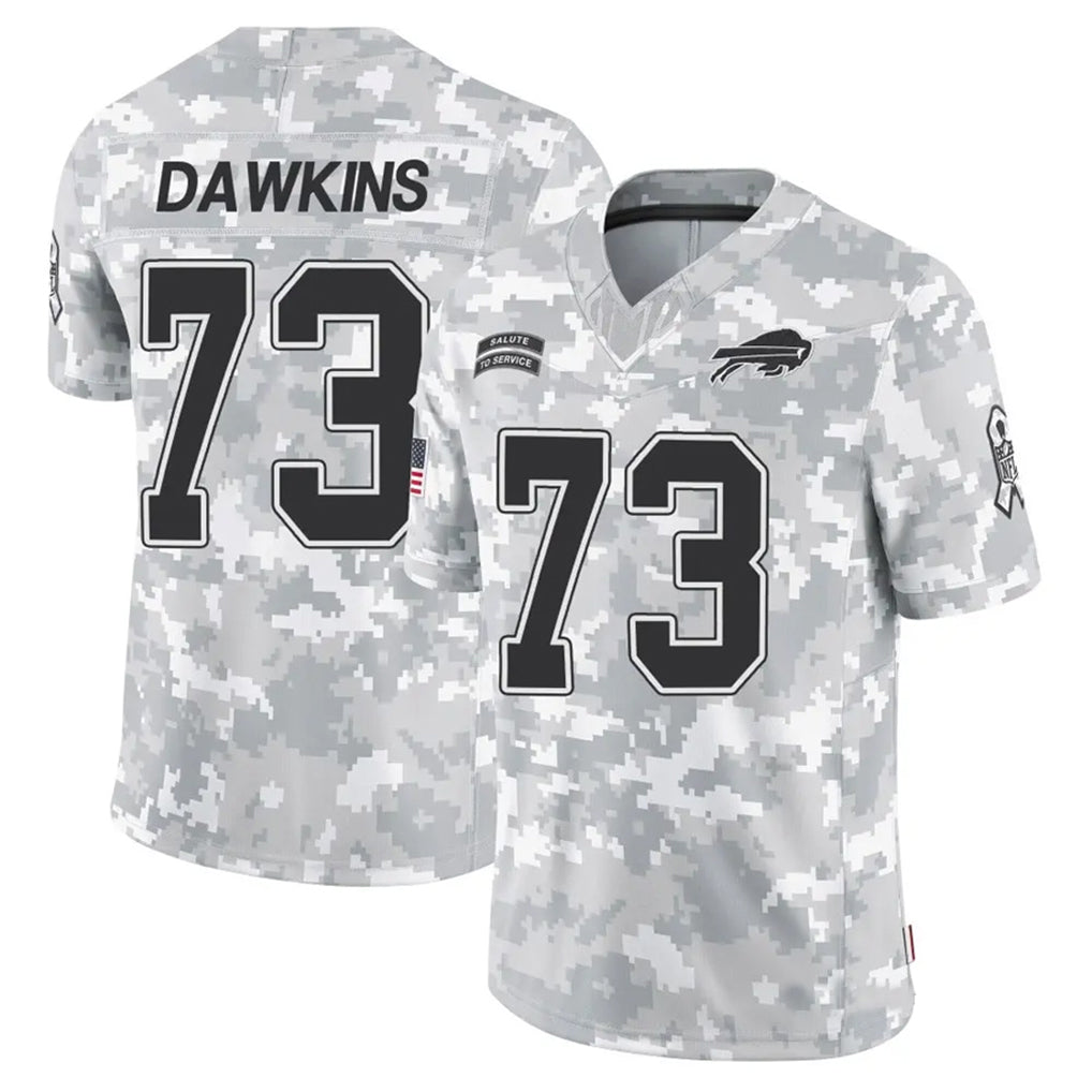 B.Bills #73 Dion Dawkins Player Arctic Camo Salute to Service Limited Edoa Stitched Jerseys
