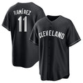 C.Guardians #11 Jose Ramirez Player Black Home Game Edoa Stitched Jerseys
