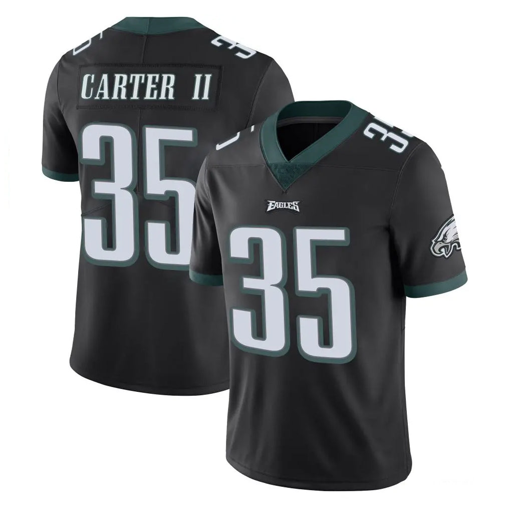 P.Eagles #35 Michael Carter II Player Black Limited Vapor Untouchable Home Game Edoa Stitched Jerseys