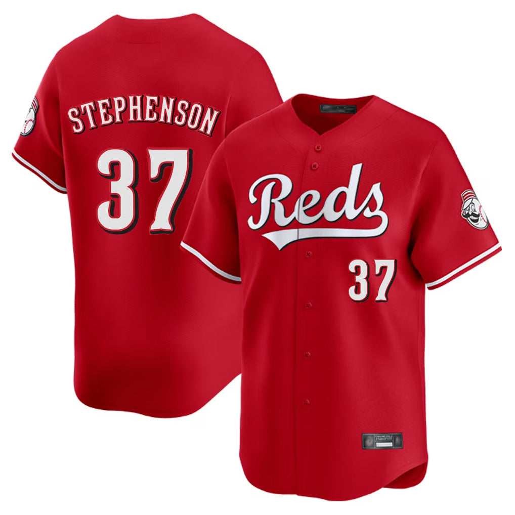 C.Reds #37 Tyler Stephenson Player Red Home Limited Edoa Stitched Jerseys