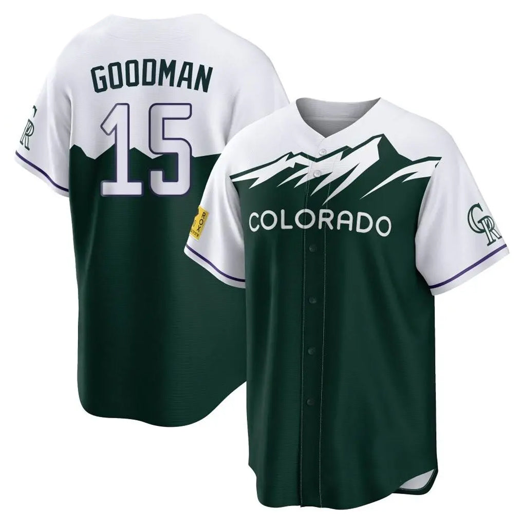 C.Rockies #15 Hunter Goodman Player Green City Connect Home Game Edoa Stitched Jerseys