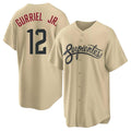 A.Diamondbacks #12 Lourdes Gurriel Jr Player Tan City Connect Home Game Edoa Stitched Jerseys