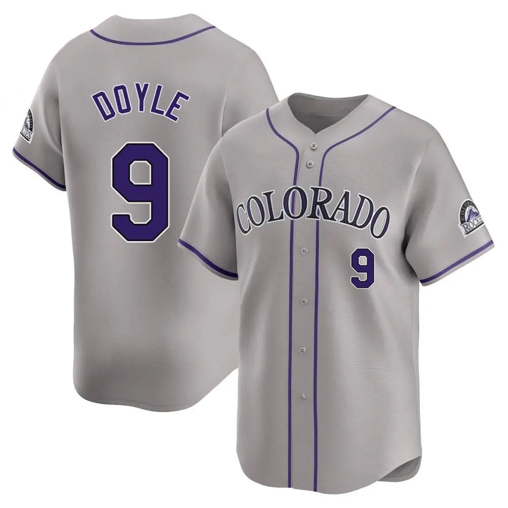 C.Rockies #9 Brenton Doyle Player Gray Limited Home Edoa Stitched Jerseys