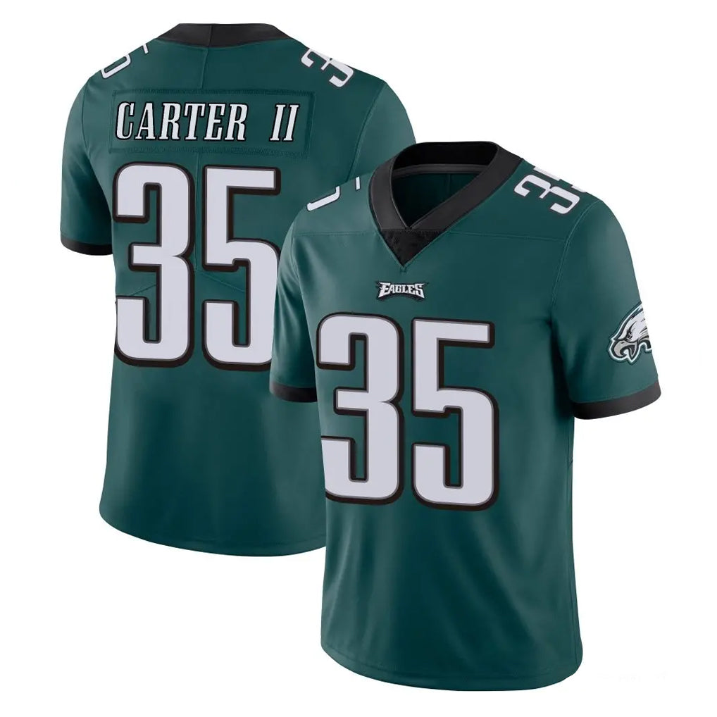 P.Eagles #35 Michael Carter II Player Team Color Green Vapor Untouchable Home Game Edoa Stitched Jerseys