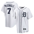 D.Tigers #7 Kevin McGonigle Player White Home Game Edoa Stitched Jerseys