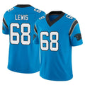C.Panthers #68 Damien Lewis Player Blue Vapor F.U.S.E. Limited Home Game Edoa Stitched Jerseys