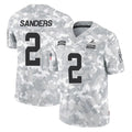 C.Browns #2 Shedeur Sanders Player Arctic Camo Salute to Service Limited Home Game Edoa Stitched Jerseys