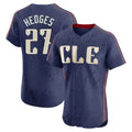 C.Guardians #27 Austin Hedges Player Navy City Connect Limited Elite Home Edoa Stitched Jerseys