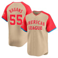 KC.Royals #55 Cole Ragans Player Cream American League All-Star Game Limited Home Edoa Stitched Jerseys