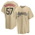 A.Diamondbacks #57 Eduardo Rodriguez Player Tan City Connect Home Game Edoa Stitched Jerseys
