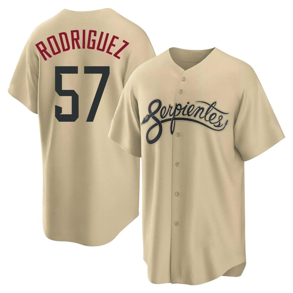 A.Diamondbacks #57 Eduardo Rodriguez Player Tan City Connect Home Game Edoa Stitched Jerseys
