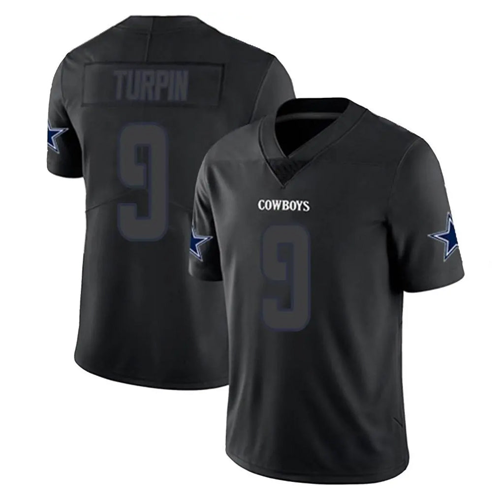 D.Cowboys #9 KaVontae Turpin Player Black Impact Limited Home Game Edoa Stitched Jerseys