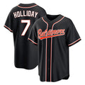 B.Orioles #7 Jackson Holliday Player Black Out Home Game Edoa Stitched Jerseys