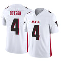 A.Falcons #4 Jahan Dotson Player White Vapor F.U.S.E. Limited Edoa Stitched Jerseys