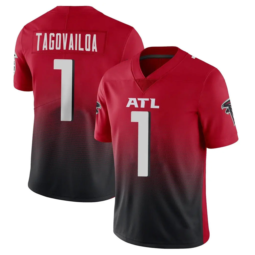 A.Falcons #1 Tua Tagovailoa Player Red Vapor Untouchable Limited Home Game Edoa Stitched Jerseys
