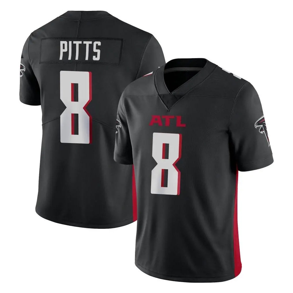 A.Falcons #8 Kyle Pitts Sr. Player Black Vapor Untouchable Limited Home Game Edoa Stitched Jerseys