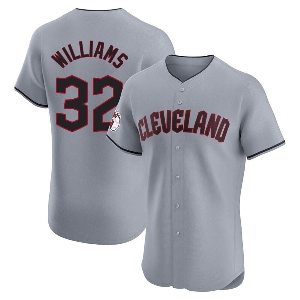 C.Guardians #32 Gavin Williams Player Gray Road Limited Elite Home Edoa Stitched Jerseys