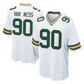 GB.Packers #90 Lukas Van Ness Player White Home Game Edoa Stitched Jerseys