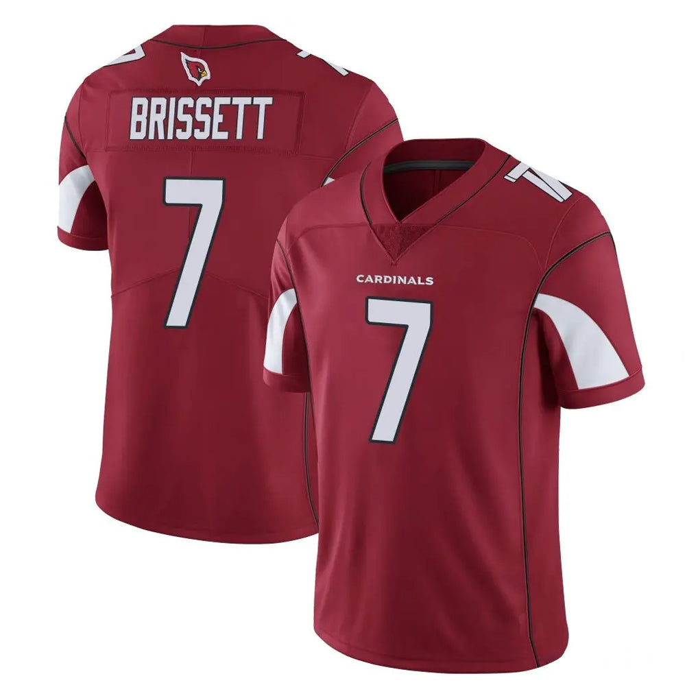 A.Cardinals #7 Jacoby Brissett Player Cardinal Vapor Limited Home Game  Edoa Stitched Jerseys