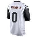 C.Bengals #0 DJ Turner II Player White Alternate Home Game Edoa Stitched Jerseys