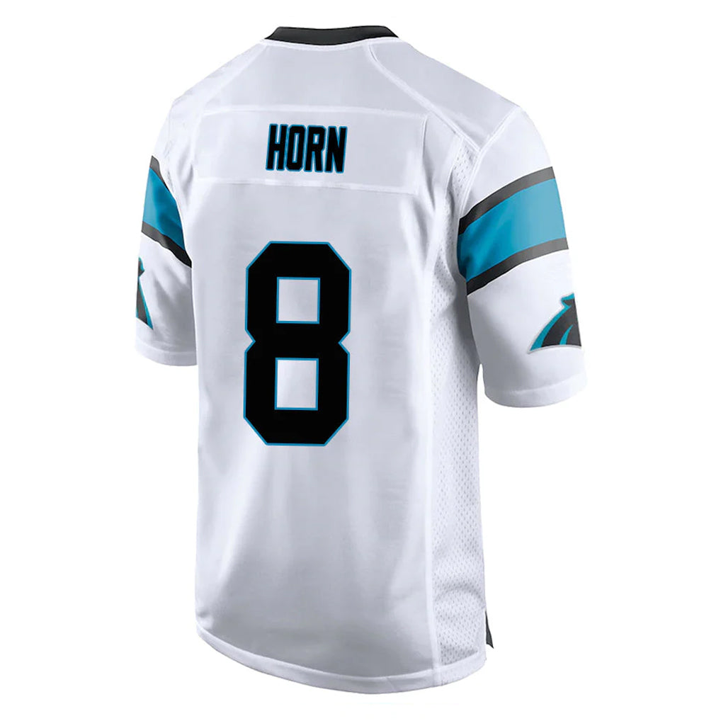 C.Panthers #8 Jaycee Horn Player White Game Edoa Stitched Jerseys