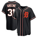 D.Tigers #31 Riley Greene Player Black Fashion Out Home Game Edoa Stitched Jerseys