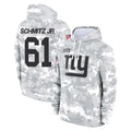 NY.Giants #61 John Michael Schmitz Jr. Player Arctic Camo Salute to Service Pullover Hoodies Limited Game Edoa Stitched Jerseys