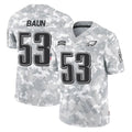 P.Eagles #53 Zack Baun Player Arctic Camo Salute to Service Limited Game Edoa Stitched Jerseys