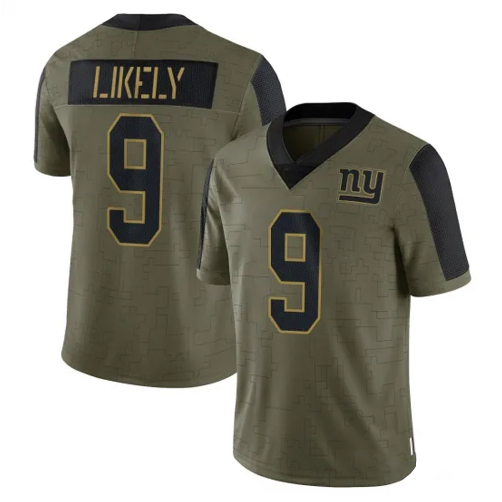 NY.Giants #9 Lsaiah Likely Player Olive Salute To Service Limited Game Edoa Stitched Jerseys