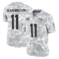 J.Jaguars #11 Parker Washington Player Arctic Camo Salute To Service Limited Game Edoa Stitched Jerseys