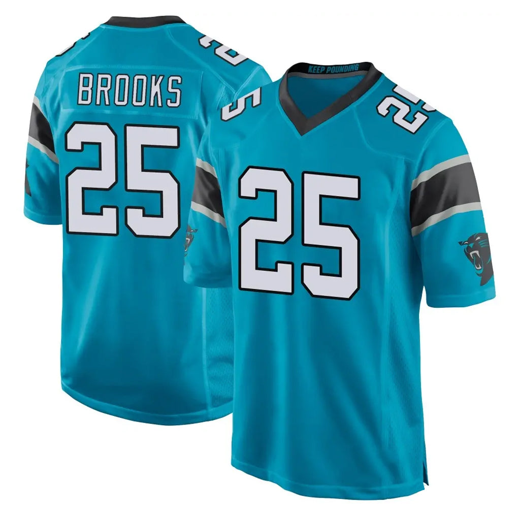 C.Panthers #25 Jonathon Brooks Player Blue Game Edoa Stitched Jerseys