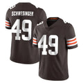 C.Browns #49 Carson Schwesinger Player Brown Color Vapor Untouchable Limited Home Game Edoa Stitched Jerseys