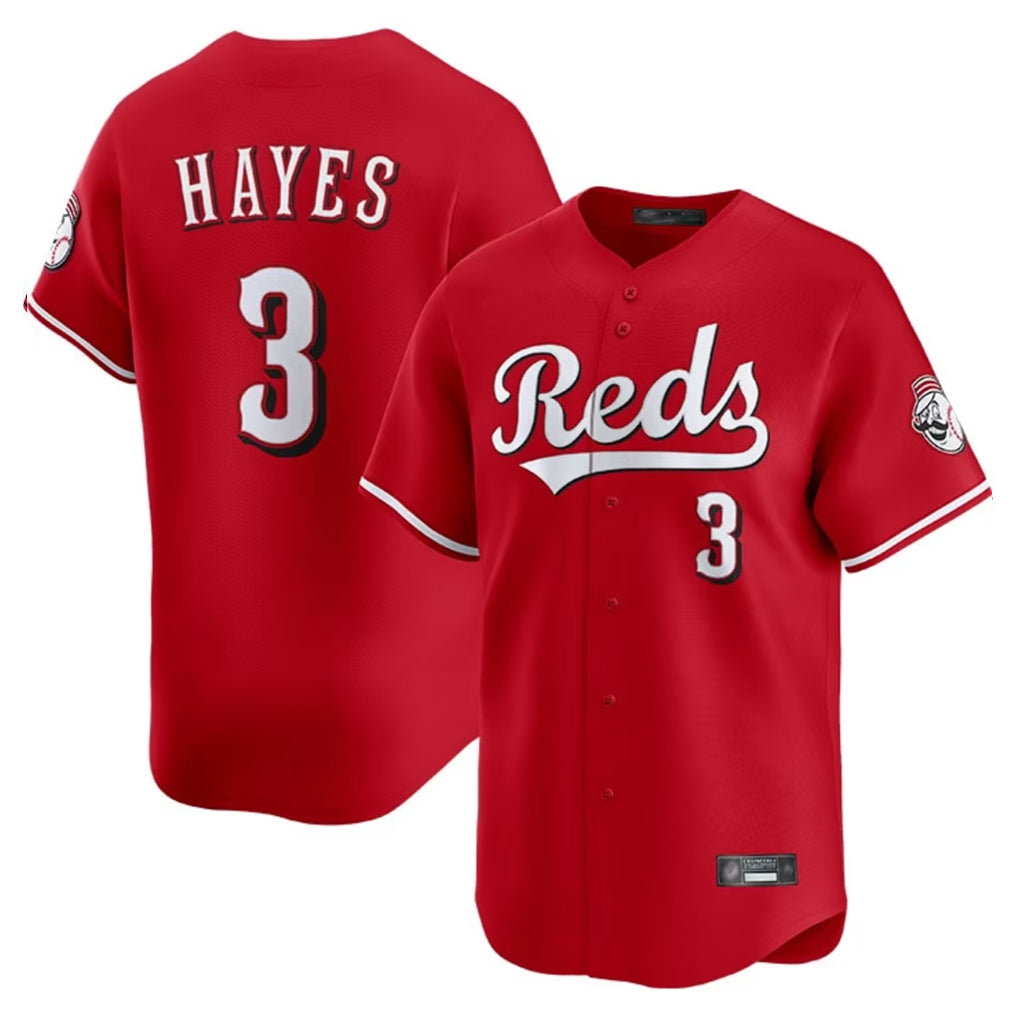 C.Reds #3 Ke'Bryan Hayes Player Red Home Limited Edoa Stitched Jerseys