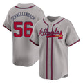 A.Braves #56 Spencer Schwellenbach Player Gray Limited Home Game Edoa Stitched Jerseys