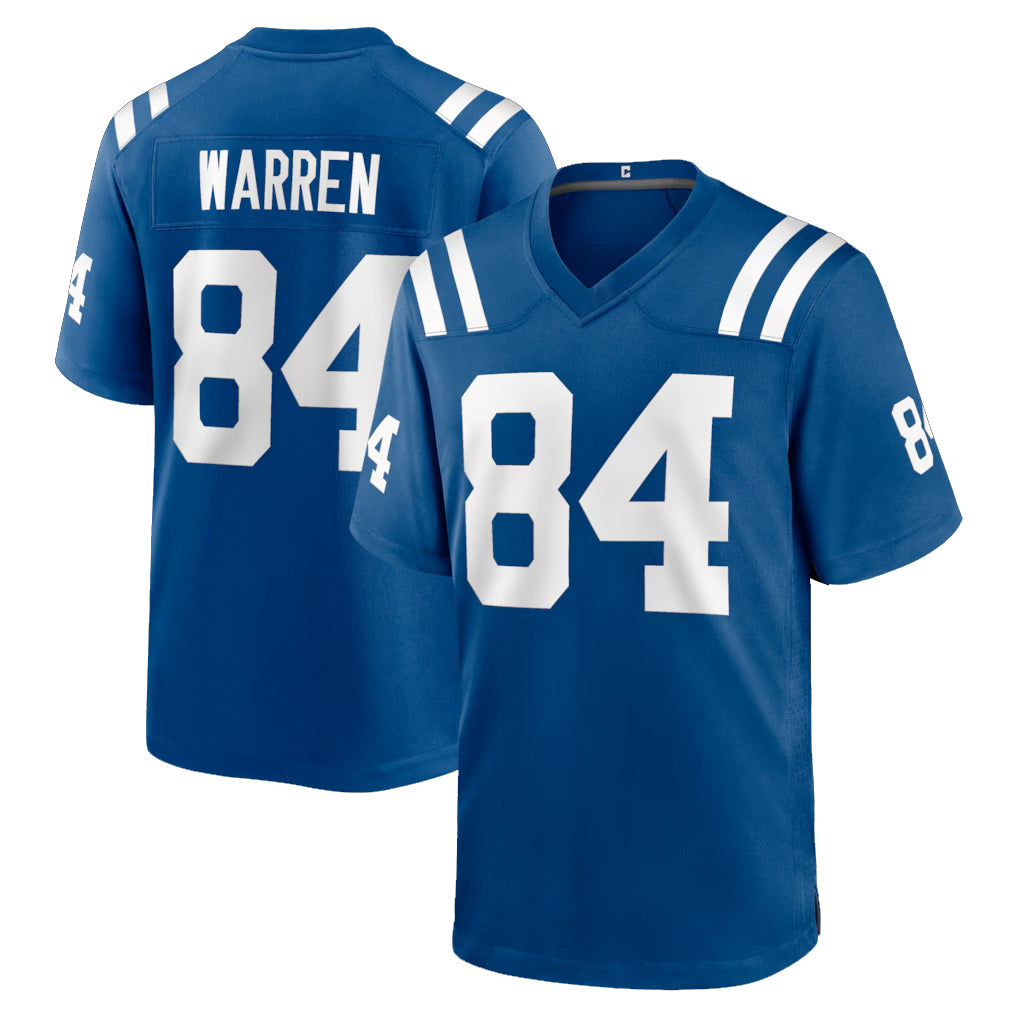 IN.Colts #84 Tyler Warren Player Royal Home Game Edoa Stitched Jerseys