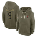 C.Bears #9 Jim McMahon Player Olive Salute to Service Pullover Hoodies Limited Edoa Stitched Jerseys