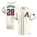 A.Diamondbacks #28 Nolan Arenado Player Cream Limited Home Game Edoa Stitched Jerseys