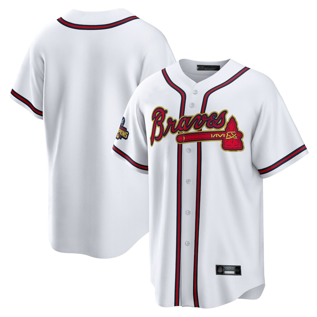 A.Braves ## Braves Blank Player White Gold Home Game Edoa Stitched Jerseys