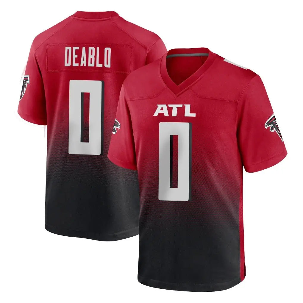 A.Falcons #0 Divine Deablo Player Red Home Game Edoa Stitched Jerseys