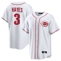 C.Reds #3 Ke'Bryan Hayes Player White Game Home Edoa Stitched Jerseys