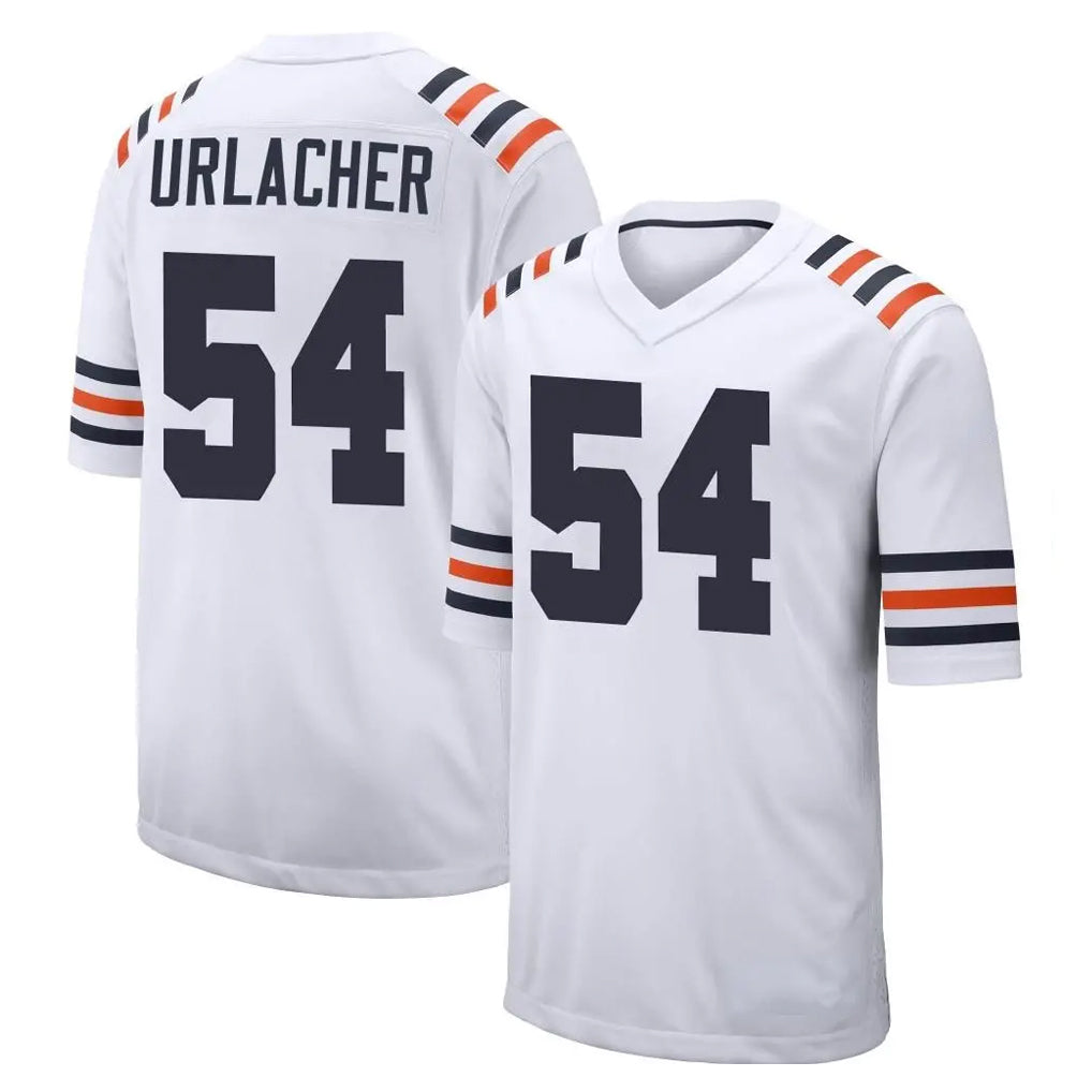 C.Bears #54 Brian Urlacher Player White Classic Home Game Edoa Stitched Jerseys