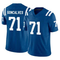 IN.Colts #71 Matt Goncalves Player Royal Limited Vapor F.U.S.E. Home Game Edoa Stitched Jerseys